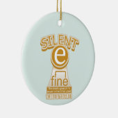 Silent E English Language Phonics Rule Keramik Ornament (Rechts)