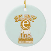 Silent E English Language Phonics Rule Keramik Ornament (Hinten)