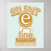 Silent E English Language Phonics Rule Poster (Vorne)