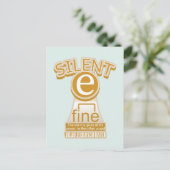Silent E English Language Phonics Rule Postkarte (Stehend Vorderseite)