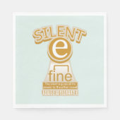 Silent E English Language Phonics Rule Serviette (Vorderseite)