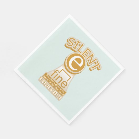 Silent E English Language Phonics Rule Serviette (Ecke)