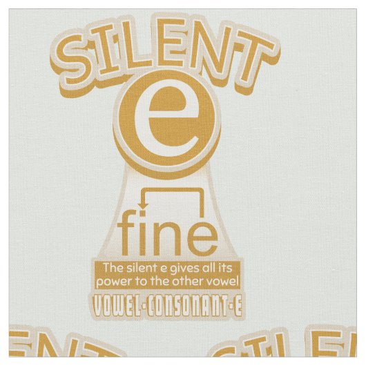 Silent E English Language Phonics Rule Stoff (Nahaufnahme)