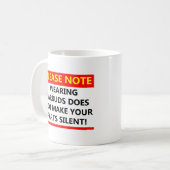 Silent Earbuds Funny Mug Kaffeetasse (Vorderseite Links)
