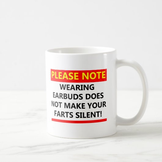 Silent Earbuds Funny Mug Kaffeetasse (Rechts)