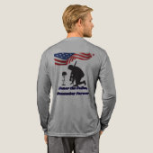 Silent fields of honor grey Tri-Blend shirt (Voller Rücken)