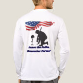 Silent fields of honor white Tri-Blend shirt (Rückseite)