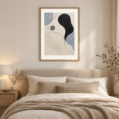 Silent Flow | Minimal Abstract Plaster Art Print Poster