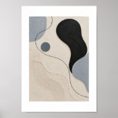 Silent Flow | Minimal Abstract Plaster Art Print Poster (Vorne)