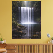 Silent Forest Waterfall – Calm Nature Landscape Leinwanddruck (Insitu (Wohnzimmer))