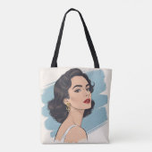 Silent Grace Vintage Glamour Tote Tasche (Rückseite)