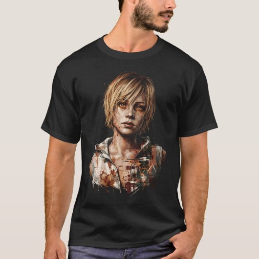 Silent Hill 3 Heather Mason Orange Kapuzenpullover T-Shirt (Vorderseite)