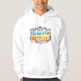 Silent Hustle Graffiti Street Art Design Hoodie