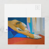 'Silent Longing' - Gelber Läufer Postkarte (Vorne/Hinten)