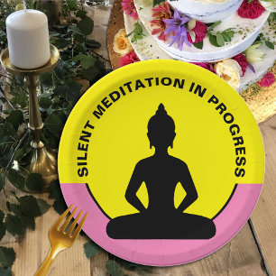 SILENT Meditation in Progress & Buddha Mindfulness Pappteller