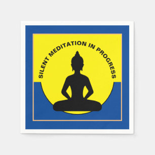 SILENT Meditation in Progress & Buddha Mindfulness Serviette
