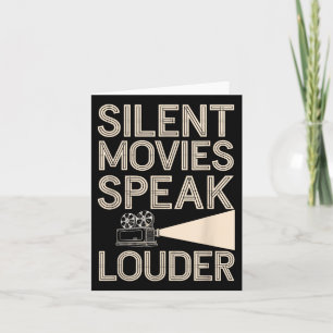 Silent Movie Fan Vintag Cinema Clic Film Lover Karte
