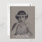 Silent Movie Star Orig Art Postkarte (Vorne/Hinten)