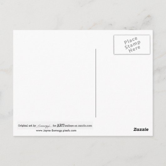 Silent Movie Star Orig Art Postkarte (Rückseite)