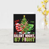 Silent Night 67 Fight Funny Christmas Karte (Gelbe Blume)
