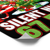 Silent Night 67 Fight Funny Christmas Poster (Ecke)