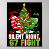 Silent Night 67 Fight Funny Christmas Poster (Vorne)