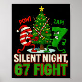 Silent Night 67 Fight Funny Christmas  Poster (Vorne)