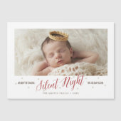 Silent Night Baby's erste Weihnachts-Magnetkarte Magnetkarte (Vorderseite)
