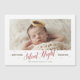 Silent Night Baby's erste Weihnachts-Magnetkarte Magnetkarte