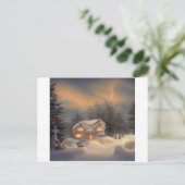 Silent Night Background Scene Postkarte (Stehend Vorderseite)