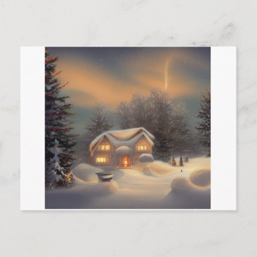 Silent Night Background Scene Postkarte (Vorderseite)