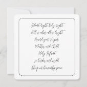 Silent Night Carol Texte Skript Weihnachten (Vorderseite)