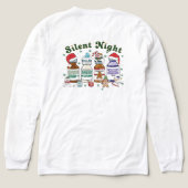 Silent Night Christmas Nurse, Festive Healthcare Tri-Blend Shirt (Design Rückseite)