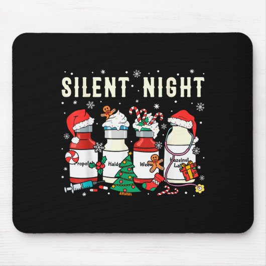 Silent Night Christmas Nurse Medical Profol Doctor Mousepad (Vorne)