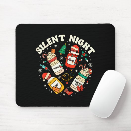 Silent Night Christmas Nurse Medical Profol Doctor Mousepad (Mit Mouse)