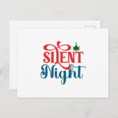 Silent Night Christmas Postkarte (Vorne/Hinten)