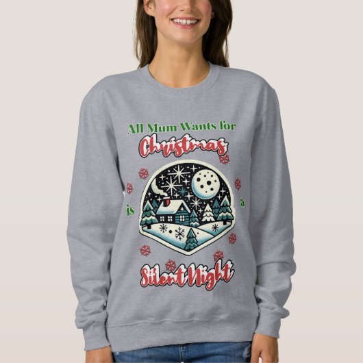 Silent Night Christmas Sweatshirt (Vorderseite)