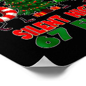 Silent Night Christmas Tree 67 Pajamas Funny Six S Poster (Ecke)