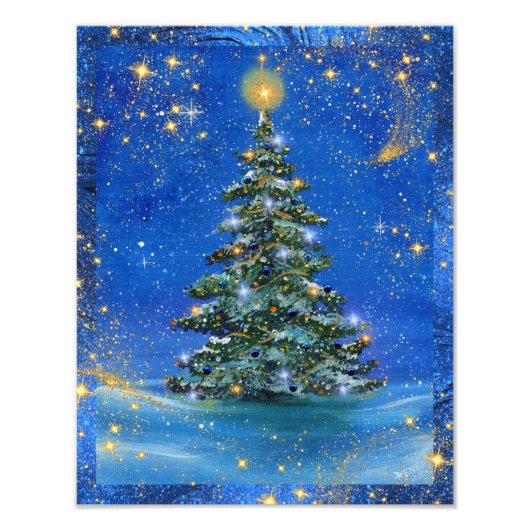 Silent night Christmas tree by Renee Lavoie Fotodruck (Vorne)