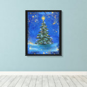 Silent night Christmas tree by Renee Lavoie Leinwanddruck (Insitu (Holzboden))
