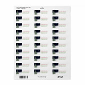 Silent Night Christmas Tree Rücksendeadresse Label (Vorne)