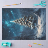 Silent Night Christmas Tree Under the Stars Seidenpapier (Basteln)