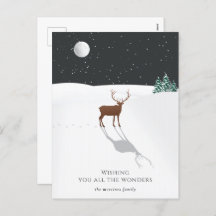 Silent Night Christmas Wonders Deer Stars Moon