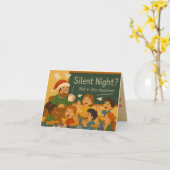 Silent Night Classroom | Funny Teacher Christmas C Karte (Gelbe Blume)