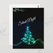 'Silent Night' Estrellas Azules Postkarte (Vorne/Hinten)