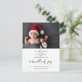 Silent Night Funny Christmas Ankündigung Postkarte (Stehend Vorderseite)