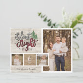 Silent Night Funny Family Weihnachtskarte Feiertagskarte (Stehend Vorderseite)