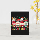 Silent Night Funny Nurse Christmas Design Long Sle Karte (Gelbe Blume)