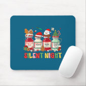 Silent Night Funny Nurse Christmas Design Long Sle Mousepad (Mit Mouse)