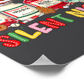 Silent Night Funny Nurse Christmas Design Long Sle Poster (Ecke)